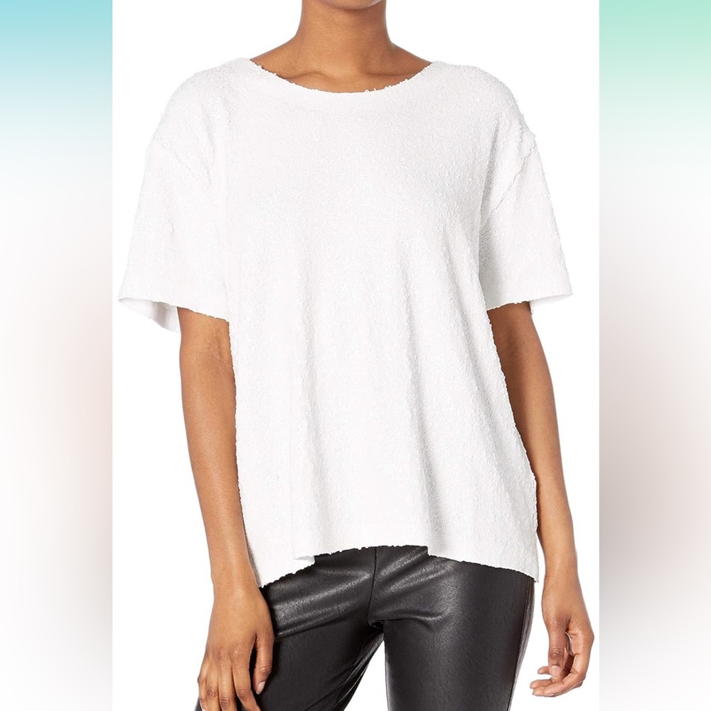 Norma Kamali overlapping sequin short sleeve tee
